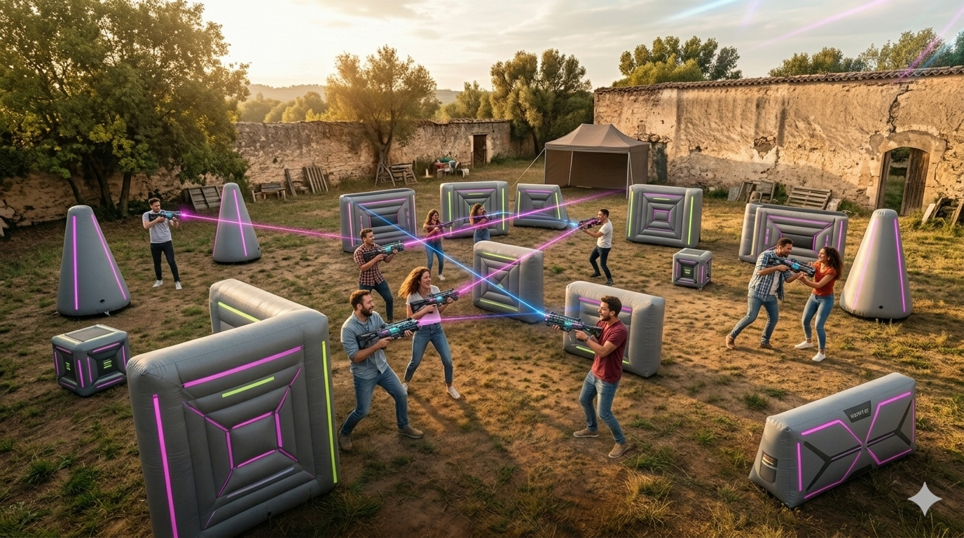 Fiesta privada con laser tag portátil en Barcelona